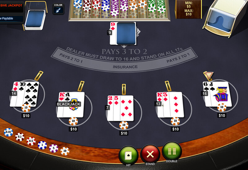 blackjack table